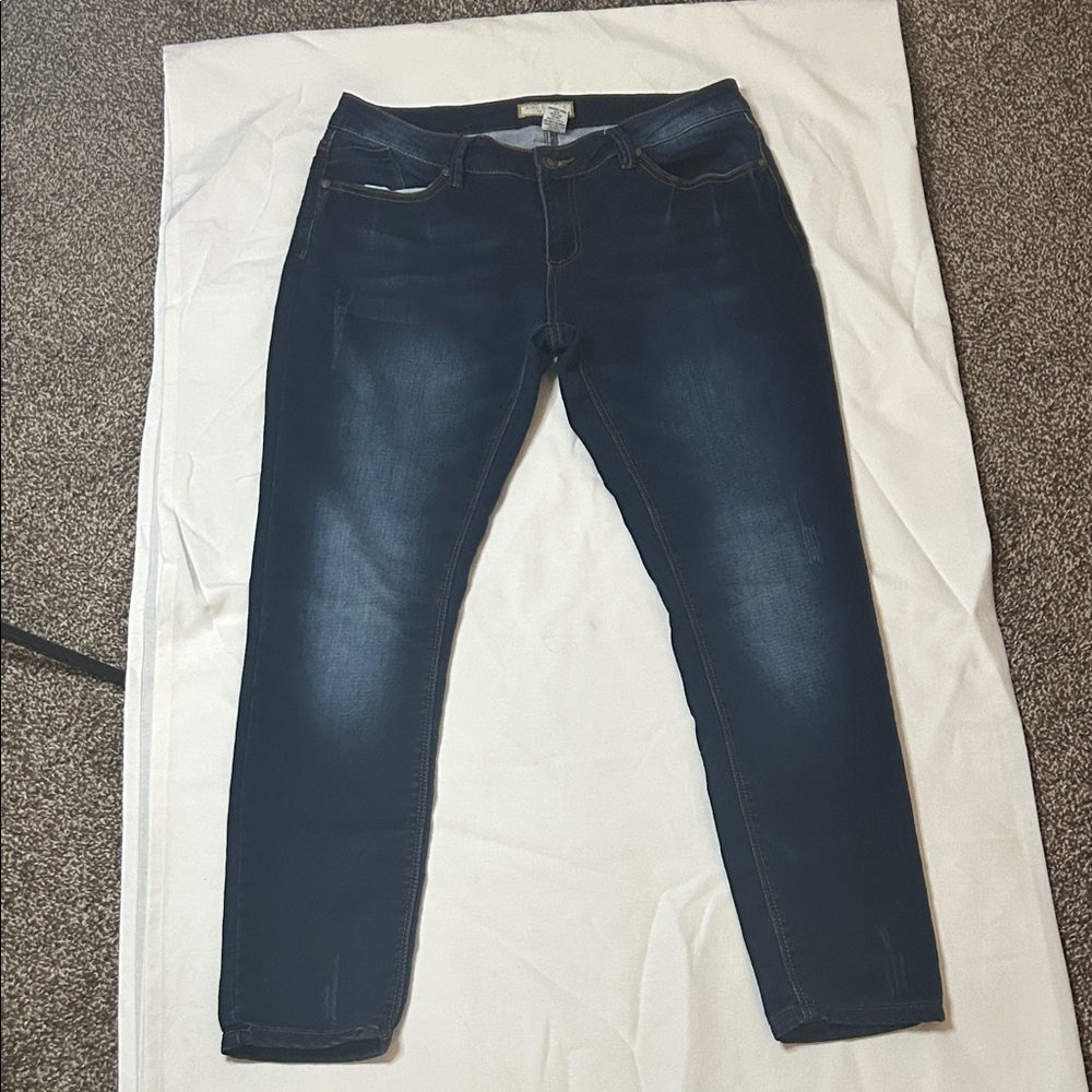 Angel Kiss Dark Blue Skinny Jeans